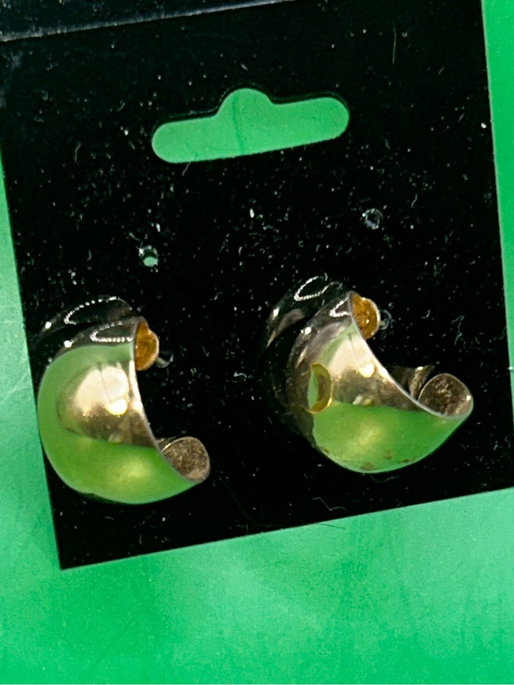 Gold tone, vintage hoop, stud earrings